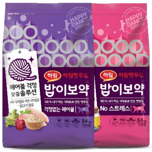 캣 걱정없는 헤어볼 3.4kg+NO 스트레스 3.4kg