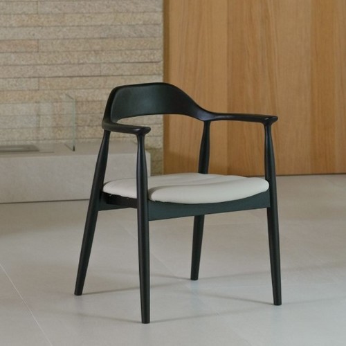 아만 애쉬 블랙 원목 카페 인테리어 식탁 의자