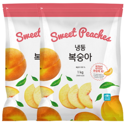 생활앤 냉동 복숭아 1kg (2개)_이미지
