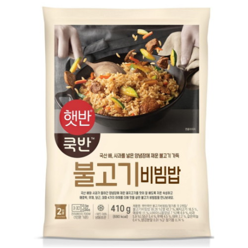 CJ제일제당 햇반 쿡반 불고기 비빔밥 2인분 410g이미지입니다. 누르면 해당 게시물로 새창이동합니다.