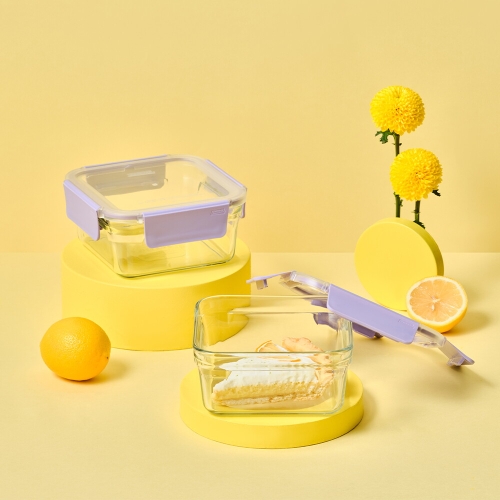 SGC솔루션 글라스락 퓨어 오븐 베리페리 정사각 1130ml (2개)