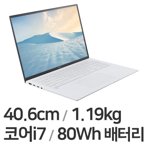 LG전자 2021 그램16 16ZD90P-GX7TK WIN10 (SSD 256GB)_이미지