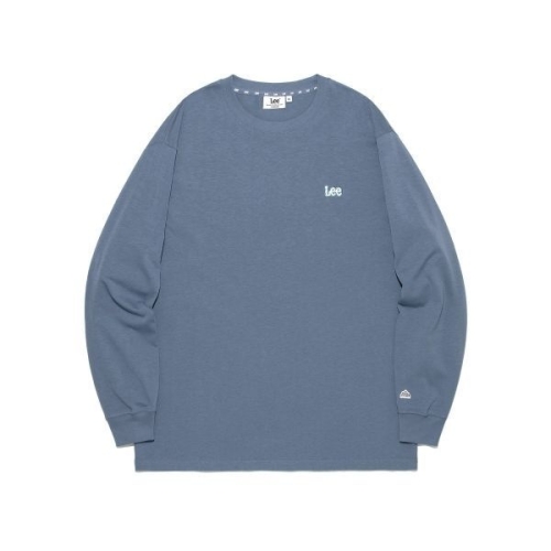 LEE 스몰 트위치 로고 긴팔 티셔츠 더스티 블루 LE2503LT02DU 352782_이미지