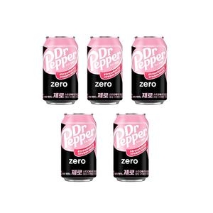 코카콜라음료 닥터페퍼 제로 스트로베리크림향 350ml (5개)_이미지