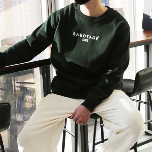  WIN 남자 빅사이즈 SABOTGE1983 나염 기모 맨투맨