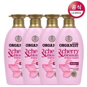 LG생활건강 오가니스트 내추럴 체리블라썸 샴푸 500ml (4개)_이미지
