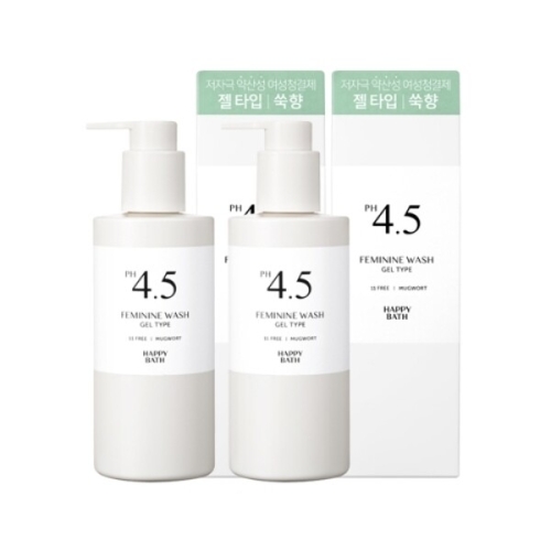  해피바스 PH 4.5 약산성 쑥 버블 여성청결제 300ml [2개]
