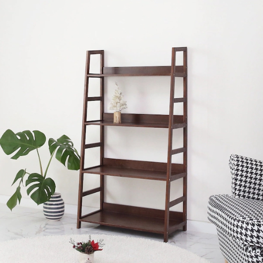 벤트리 원목 4단 사다리 수납 선반 700