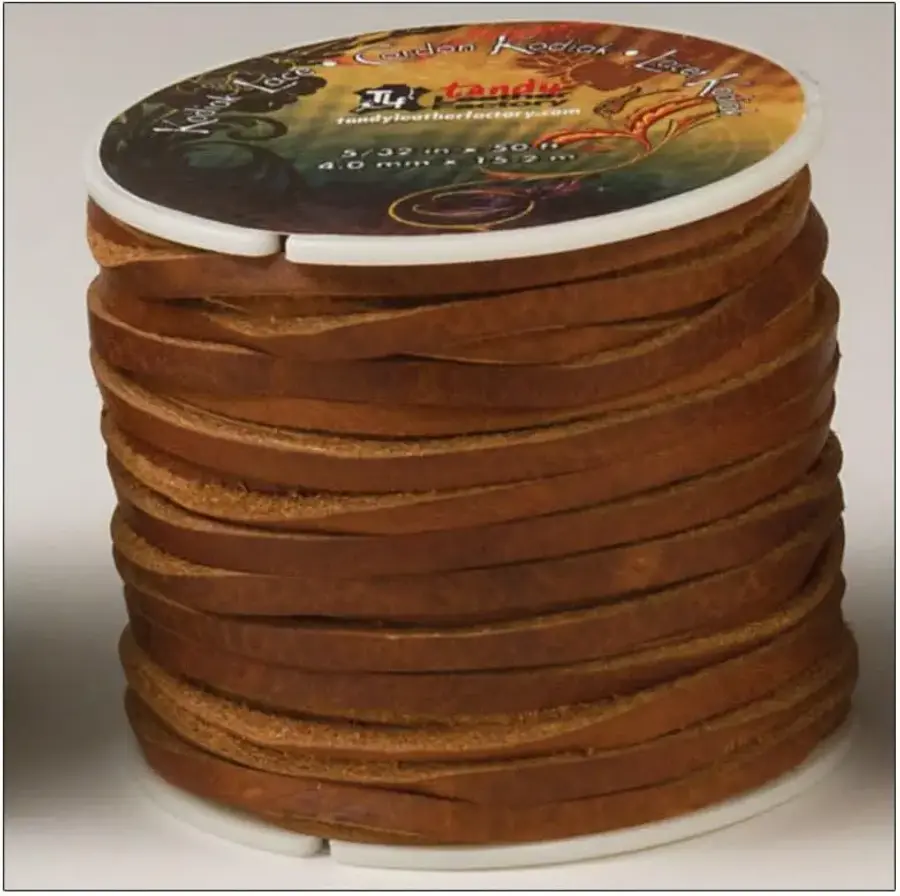 Leather Kodiak Lace 5/32 x 50 ft 4 mm 15.2 m Tan 5075-03
