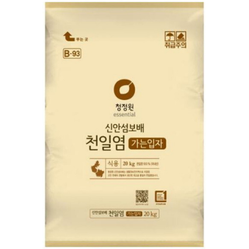 청정원 신안섬보배 천일염 가는입자 20kg (1개)_이미지