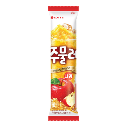 롯데제과  주물러 사과 130ml
