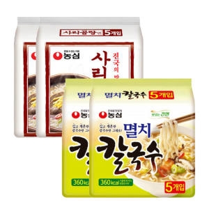 농심 사리곰탕큰사발10개 + 멸치칼국수10개