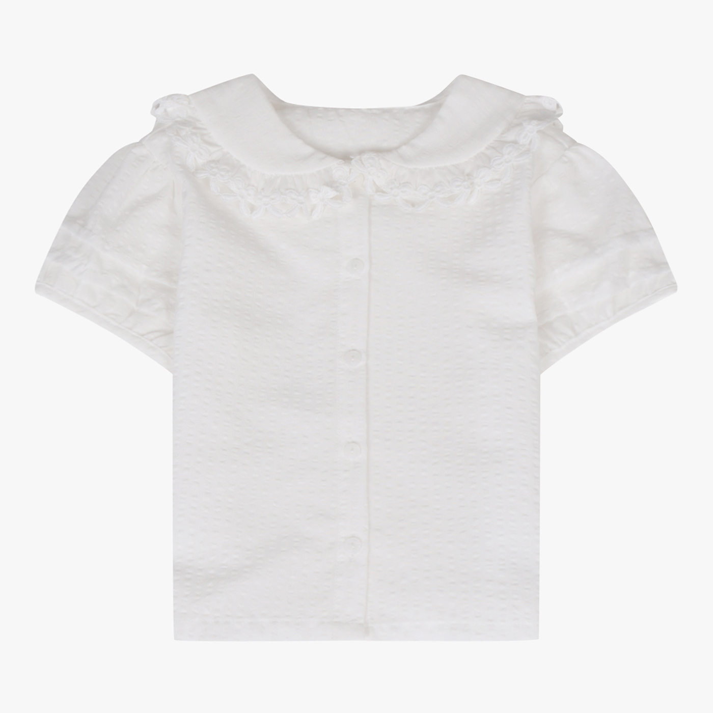 밀리밤 러블리 우븐 블라우스 MLBW2551G 120 94 IVORY