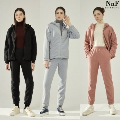 NNF 여성 포근 장플리스 셋업 2종_이미지