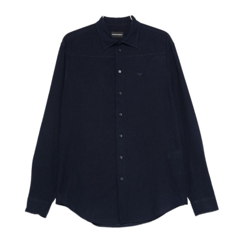 엠포리오 아르마니 로고 디테일 버튼 셔츠 EM000099 TE20550UB109_이미지