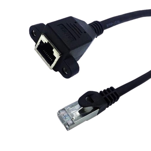 라인업시스템 LANSTAR CAT.7 SFTP 판넬형 연장 랜케이블 (LS-7SD-BK5M, 5m)_이미지