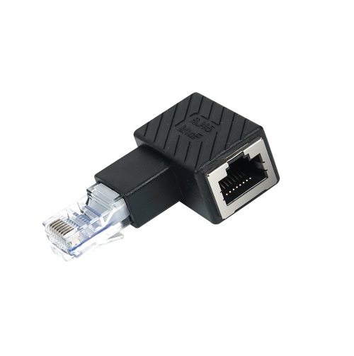 라이트컴 COMS RJ45 8P8C 90도 꺾임 연장 커플러 (IF895, 좌하향)_이미지