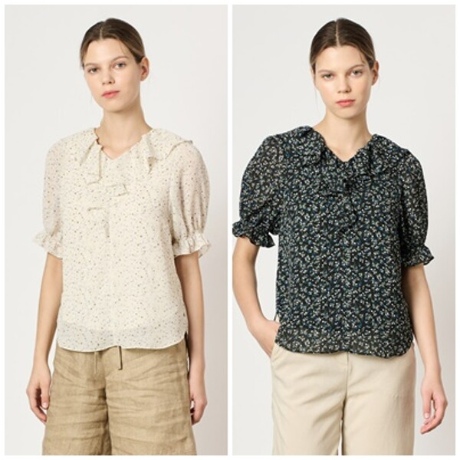 BCBG 레이튼 프린트 블라우스 B4F7B408_이미지