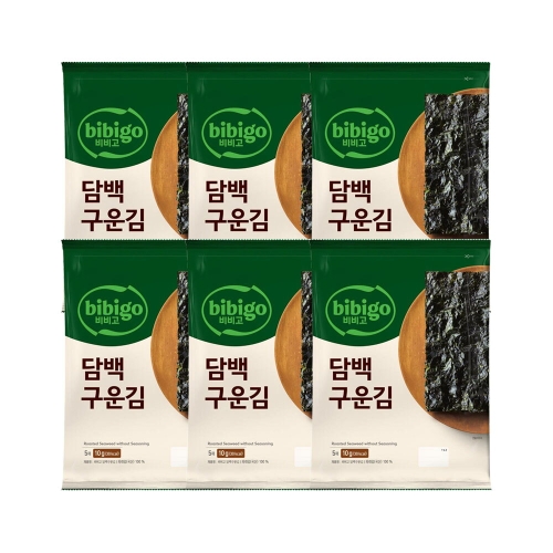 CJ제일제당 비비고 담백구운김 10g (6개)_이미지