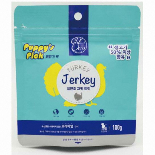 ㅤ퍼피스픽 져키 트릿 칠면조 100g (2개)_이미지