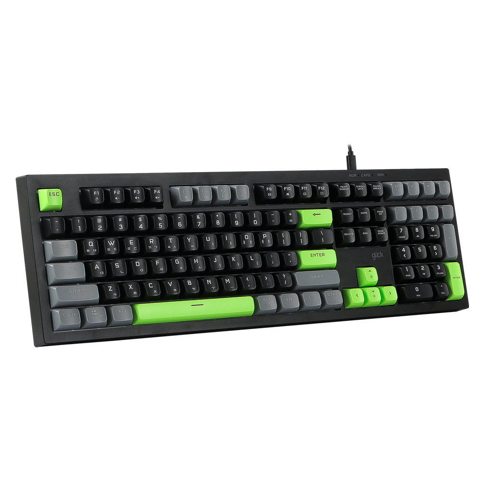 지클릭커 OFFICEPRO OPK50 사일런스 M RGB 무소음 방수 108 (Poker Green)_이미지