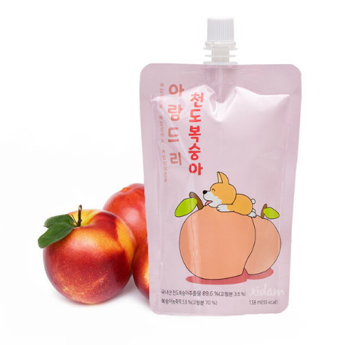 아람농장 아람드리 천도복숭아 주스 138ml (30개)_이미지
