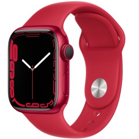 APPLE 워치 시리즈7 41mm 레드 알루미늄 (스포츠밴드, 해외구매)_이미지