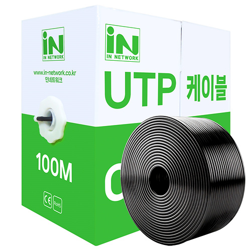 인네트워크 IN-7U CAT.7 UTP 랜케이블 박스 (100m, 블랙)_이미지