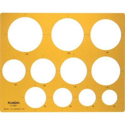 세종문구 화구-코링 템플렛자 K-106F 대형원형정규/kor  대형원형정규