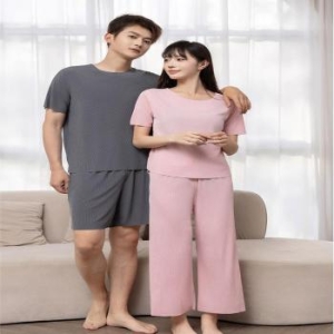 오노마 ONM 남성 여성 커플 부부 여름 반팔 홈웨어 잠옷 상 S38149109