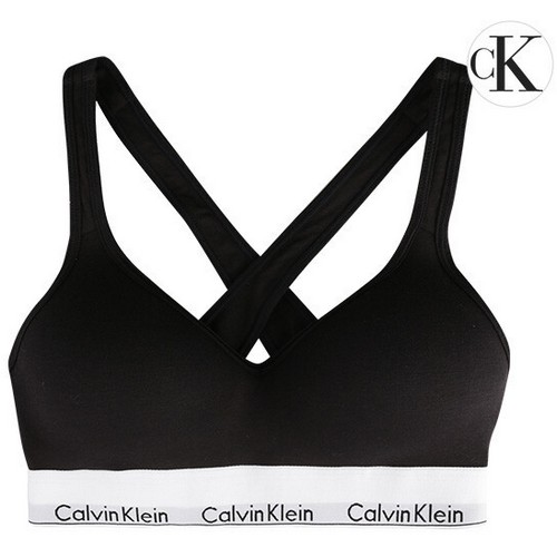 캘빈클라인언더웨어 푸쉬업 패드내장 브라렛 스포츠 브라탑 QF1654E (001, 블랙)_이미지