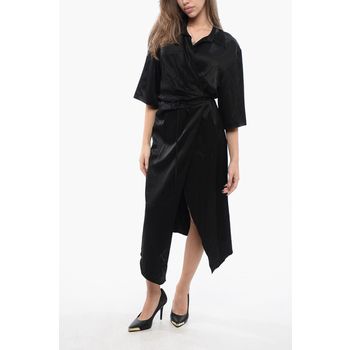 사틴 포켓 LAIS Wrap-Dress with Breast Pocket 640313 123403997
