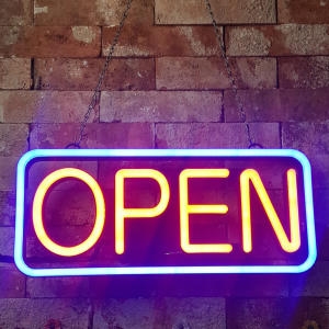 LED 오픈 네온 싸인 개업선물 영업중 OPEN 까페 술집 업소 인테리어 조명 소품 간판_이미지