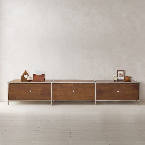 이노센트 스틸라 미드센츄리 모듈 원목 거실장 2100