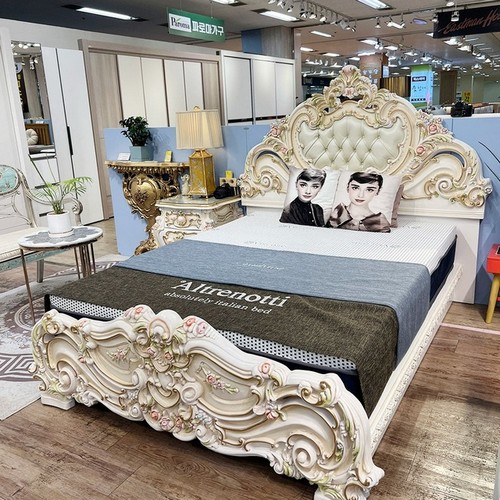 아시안데코 로얄 로코코 엔틱 크랙 침대 K (매트별도)_이미지