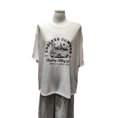 OZOC ENDLESS SUMMER 라운드 반팔티셔츠 FOTMCTR571P