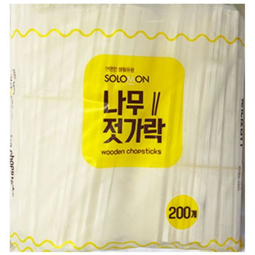 솔로몬 나무젓가락 200개 (1팩(200개))_이미지