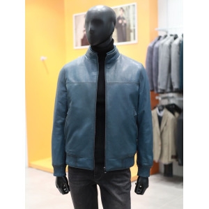 바쏘옴므 F/W 터키블루 구스다운 양가죽 점퍼 BSY4UA73ATB 694316