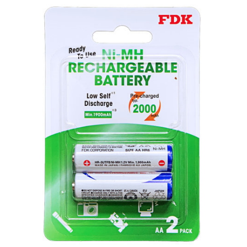 FDK 니켈수소 충전지 AA 2000mAh (2개)_이미지