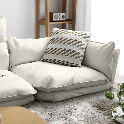 가구밸리  위니 코너 접이식 가죽 좌식소파 1인용