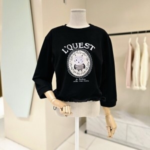 부엉이 레터링 라운드 티셔츠 D2513TS1099