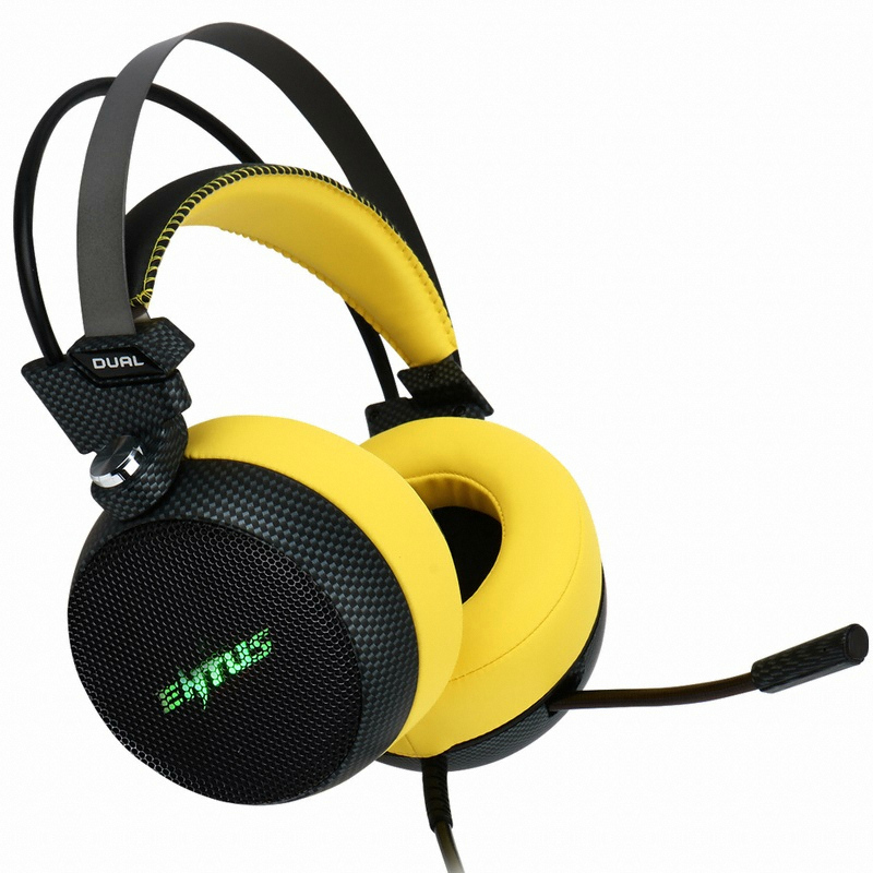 CJ ENM ENTUS GH17D 듀얼유닛 카본 가상 7.1채널 LED 진동 게이밍 헤드셋_이미지