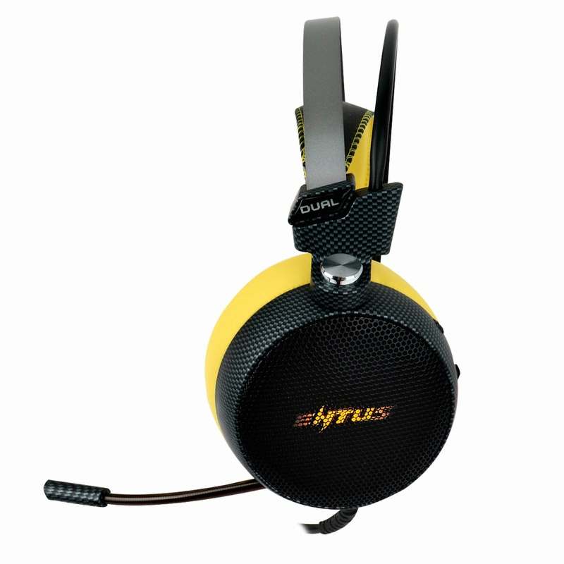 CJ ENM ENTUS GH17D 듀얼유닛 카본 가상 7.1채널 LED 진동 게이밍 헤드셋_이미지