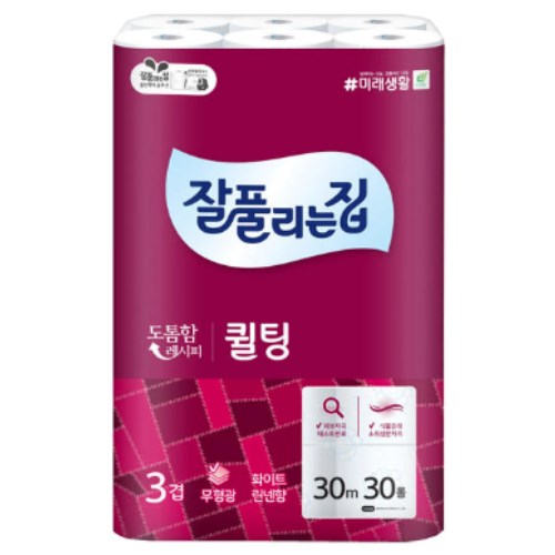 잘풀리는집 퀼팅 27m (30롤) (2팩)_이미지
