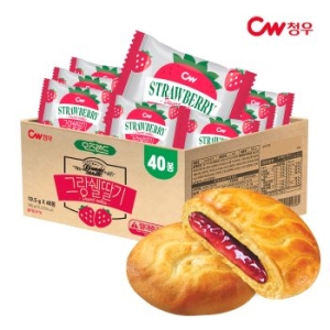 청우식품 오즈랜드 그랑쉘 딸기잼 쿠키 780g (1개)