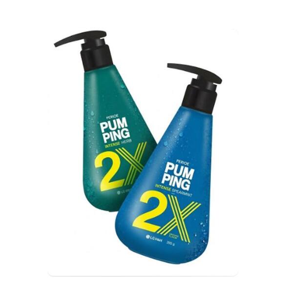 LG생활건강 페리오 2X 인텐스 펌핑치약 285g 스피아민트  x 2개 + 허브 x 2개
