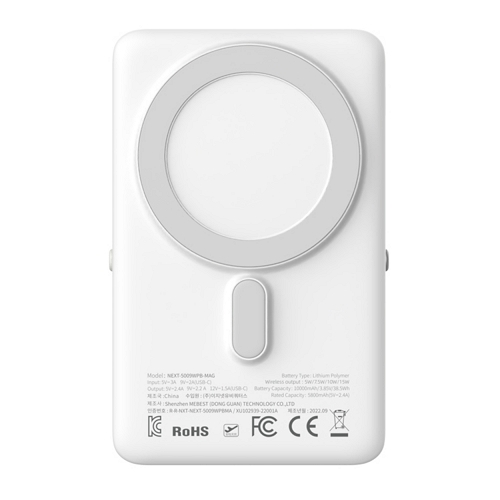 이지넷유비쿼터스 NEXTU 맥세이프 보조배터리 NEXT-5009WPB-MAG 10000mAh_이미지