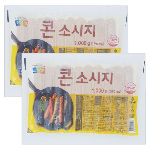 소디프비앤에프 소디프 콘맛 소시지 1kg x 2개_이미지