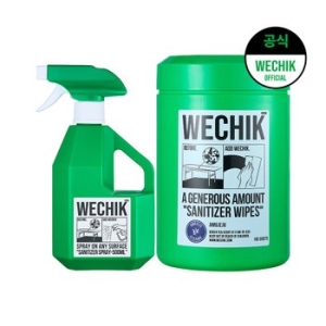 위칙 멀티 소독스프레이 500ml 1개+ 올클린 세정티슈 180매 1개_이미지