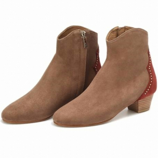 아떼바네사브루노 스터드장식 양가죽 디커부츠 VKSO9F995W2_이미지